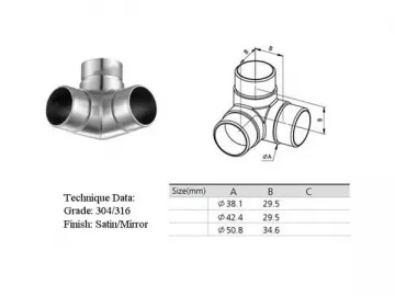 Stainless Steel Handrail Connector