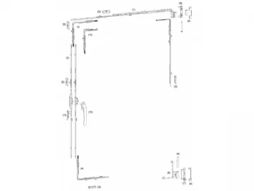 Tilt and Turn Fitting for PVC Window