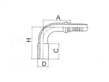 51091 Metric Standpipe 90° Elbow Fittings, GB Standard