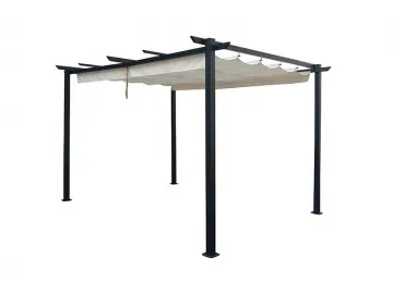 Aluminum Pergola with Retractable Canopy