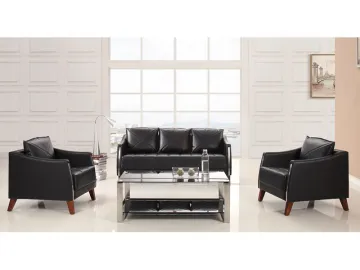 3-Seat Leather Sofa Set