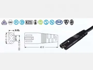 VDE IEC 60320 C7 Plug