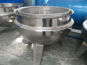 Stainless Steel Jacketed Kettle)(Cooking Kettle without Thermal Insulation