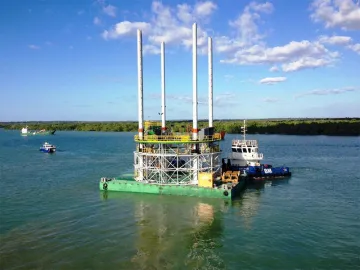 Offshore Maintenance Hydraulic Pile Platform