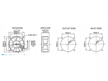 50×50×25mm DC Brushless Fan