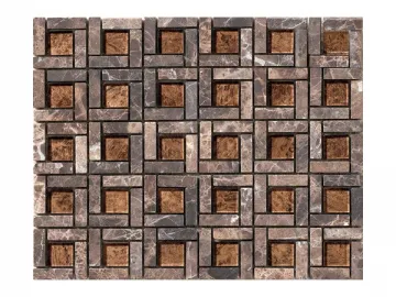 Stone Mixed Glass Mosaic Tile (Loop Series)