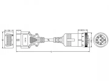 Cat 9-Pin Cable