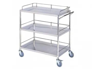 Three Layer Medical Instrument Trolley