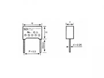 F1 Metallized Polypropylene Film Suppression Capacitor