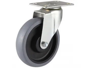 60~100kg Conductive Synthetic Rubber Wheel Swivel Caster