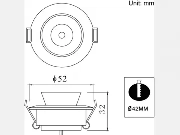 1W LED Ceiling Light