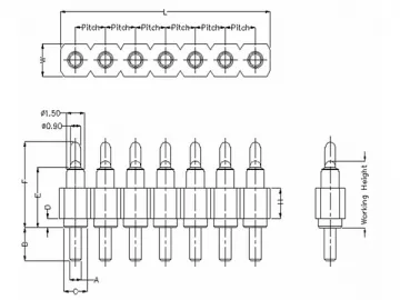 Right Angle Spring-Loaded Connector (7 Pin)