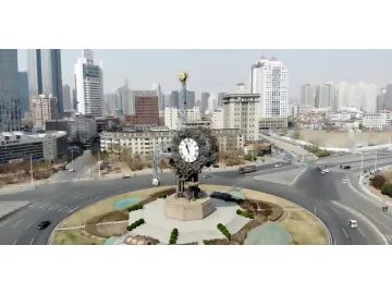 Giant Exterior Clock at a Train Station