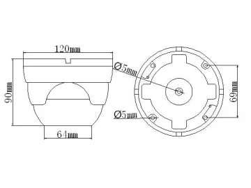 5882A Vandal Proof CCTV Dome Camera