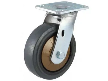 250~400kg Super Mute Nylon Core Rubber Wheel Caster