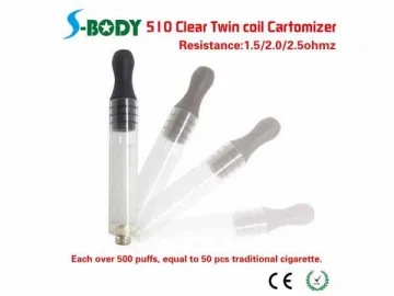 510 Clear Dual Coil Cartomizer