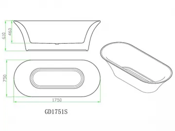 GD1751 Bathtub