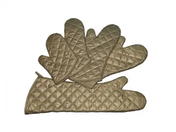 Oven Mitt ( Mitts with Gold Coated Surface ) 