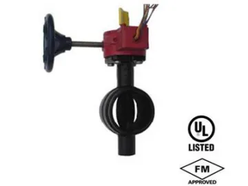 UL FM Grooved-end Butterfly Valve with Tamper Switch