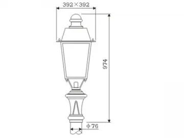 XLD-T104 Garden Post Lamp