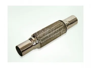 SS304 Tube Ended Exhaust Flexible Pipe with Inner Braid (Polished SS409 Tube End)