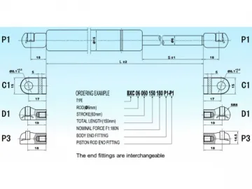 BXC 6/15 Swift and Sure Gas Spring