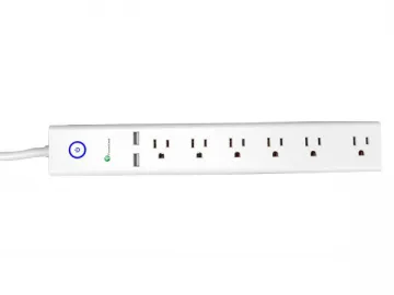 6 Way Surge Protected Power Board