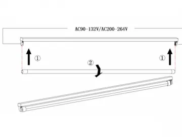 High Voltage T5 LED Tube with Internal Power Supply (AC110/220V)