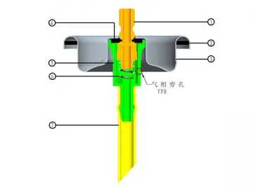 Aerosol Valve for Color String Spray