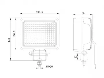 LED Work Lamp, 4×5 Series