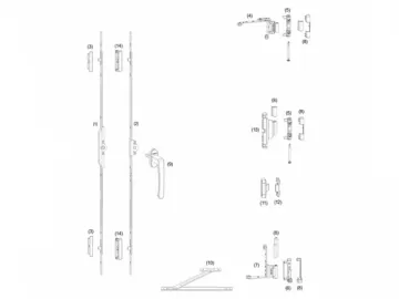 Inward Opening Side Hung Window Fitting