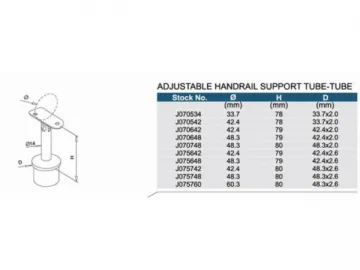 Stainless Steel Adjustable Handrail Support