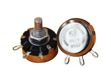 Metal 29mm Single-Turn Round Shaft Potentiometer, RV28 Series