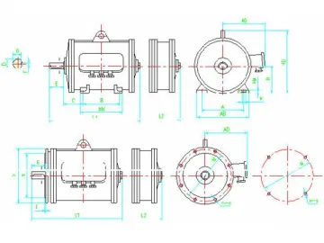 Single/Double Speed Three-phase Induction Motor (for Lifting)