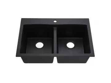 Artificial Stone Kitchen Double Sinks PS3031