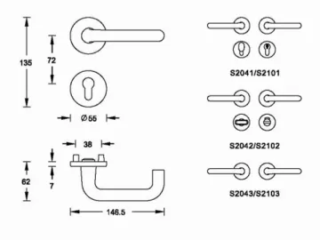 E0105-D7 Aluminum Alloy Door Lock