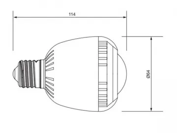 Fin Cooled LED Bulb