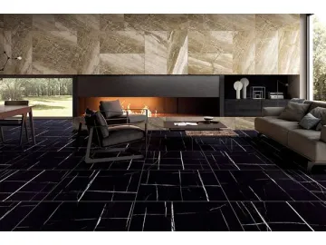 Laurent Black Marble Tile  (Ceramic Wall Tile, Floor Ceramic Tile, Interior Ceramic Tile, Exterior Tile)