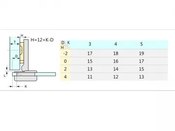 C27 key-hole Glass Hinge